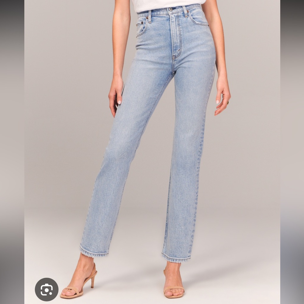 6/$32🛍️ | Abercrombie & Fitch | Zoe Natural Rise Ankle Straight, 27, Regular